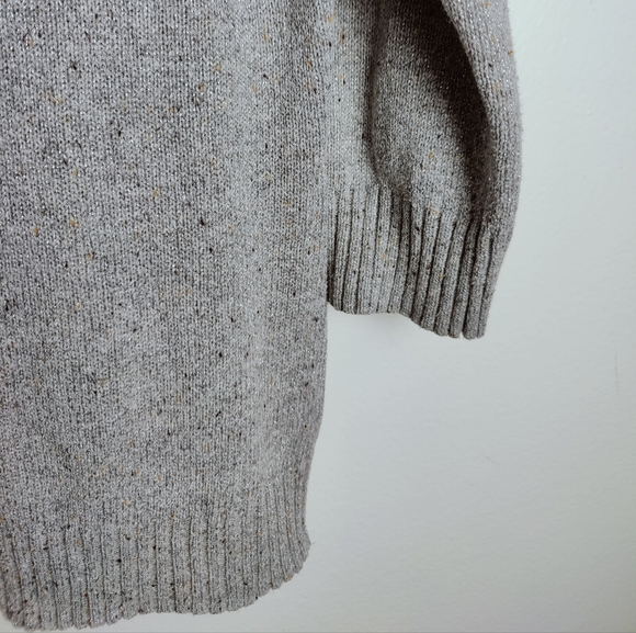 Charter Club Women's Silver Grey Cowl Neck Pullover Sweater 3/4 Sleeve, Sz L - Picture 4 of 8